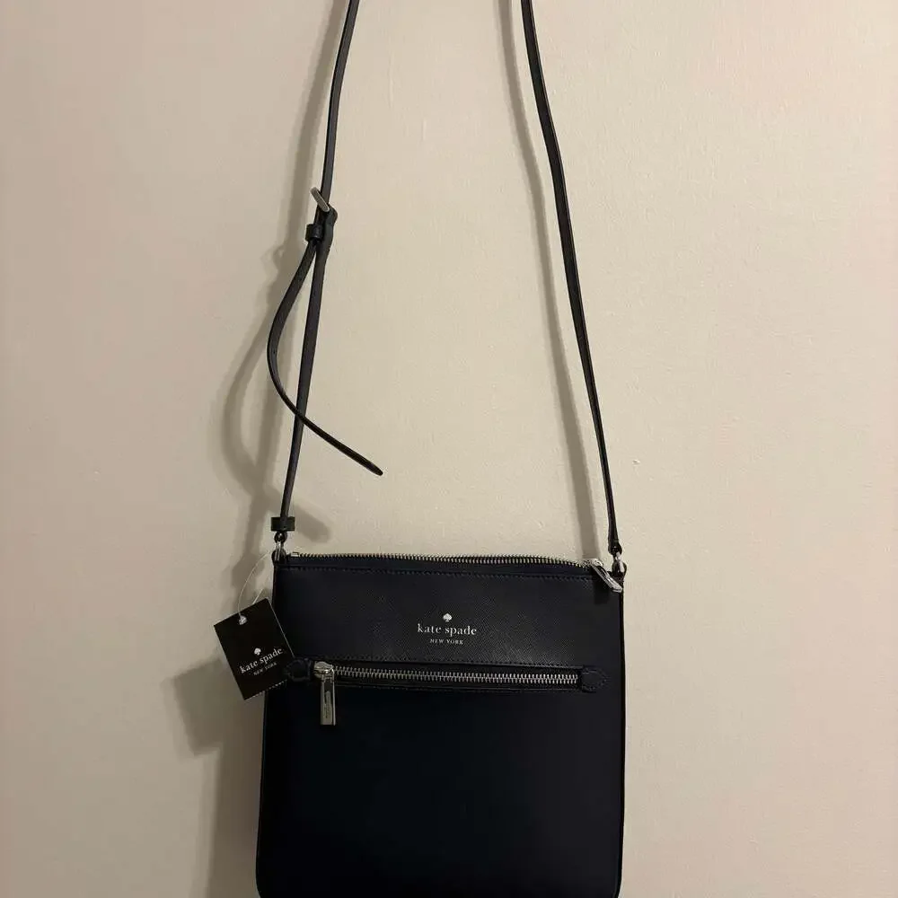 New Kate Spade Sadie Large Crossbody Navy Saffiano Leather Handbag
